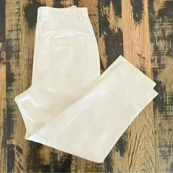 Tower Hill Collection NWT Vintage White Leather Pants Women’s Size 14P (Petite) - Picture 1 of 11